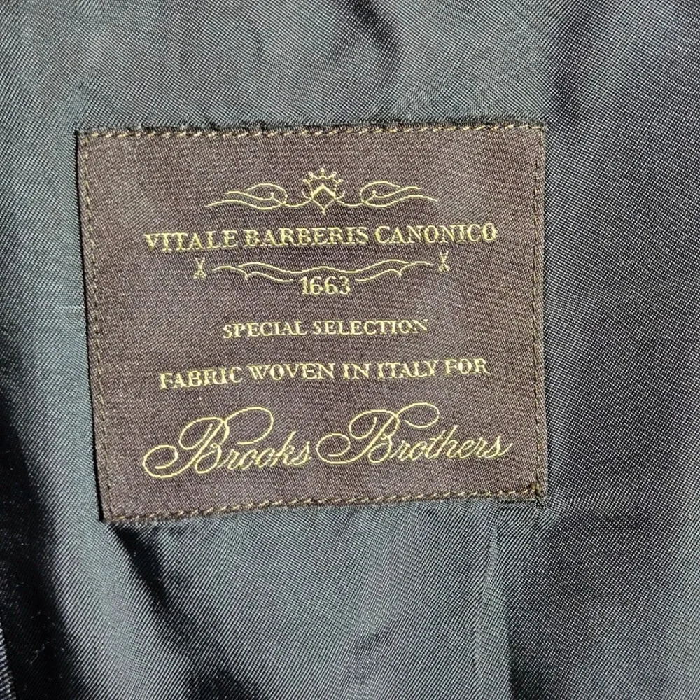 Brooks Brothers 1818 Regent Suit 42R 36 Charcoal Vitale Barberis Canonico Wool